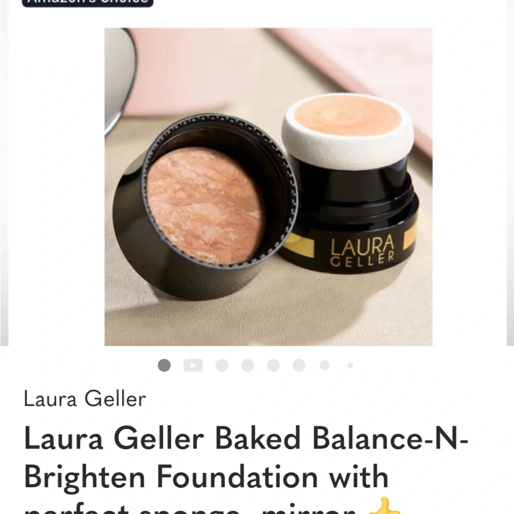 Laura Geller Baked Balance-N-Brighten Foundation has mirror/sponge, Deep Shade